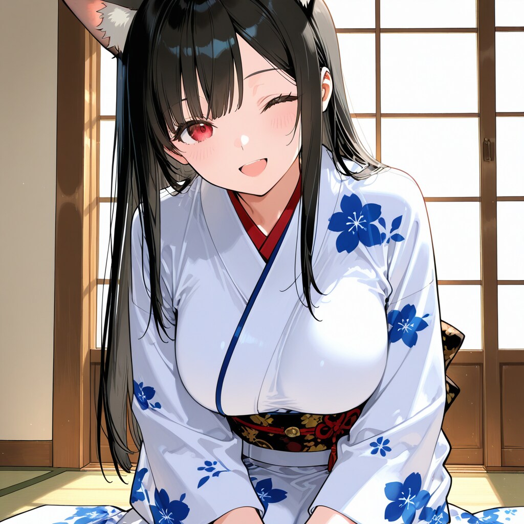 正座ウインク