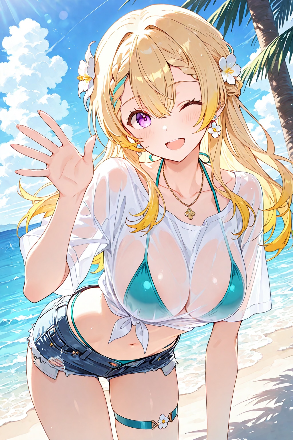夏の日差しと水着