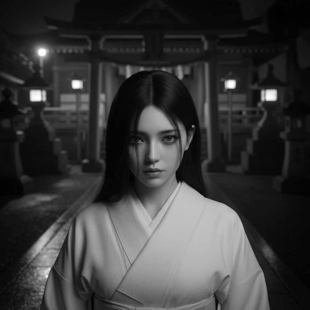 深夜の白装束