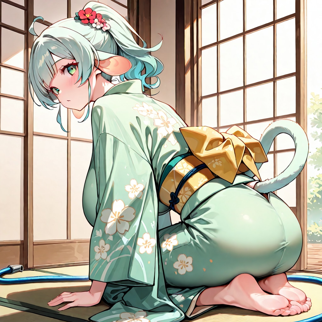 振り向く少女