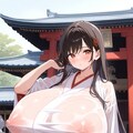 むちむち巫女さん 3枚目