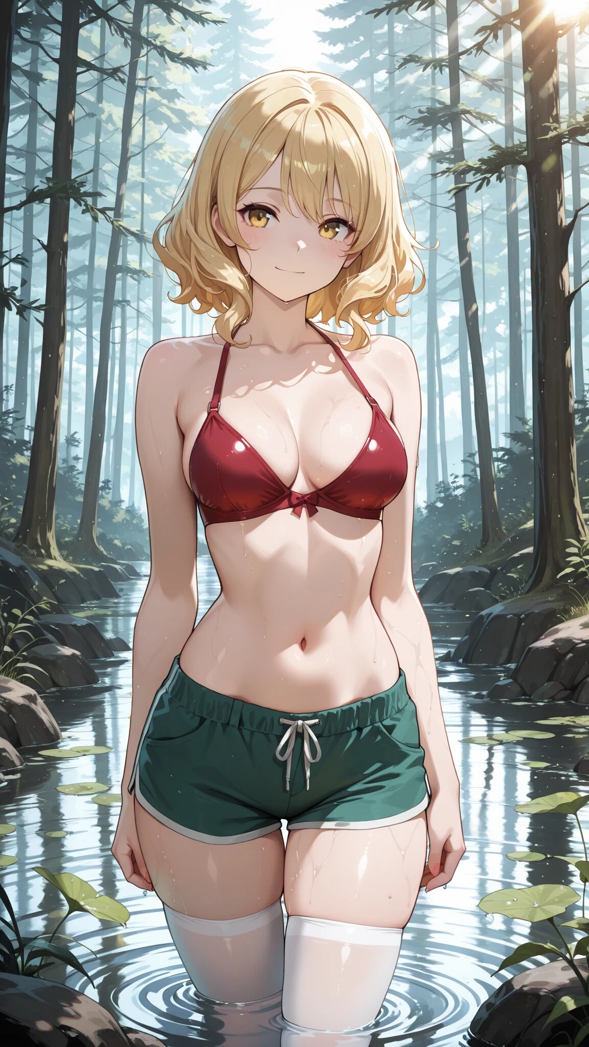 いつもの水着にニーハイ２