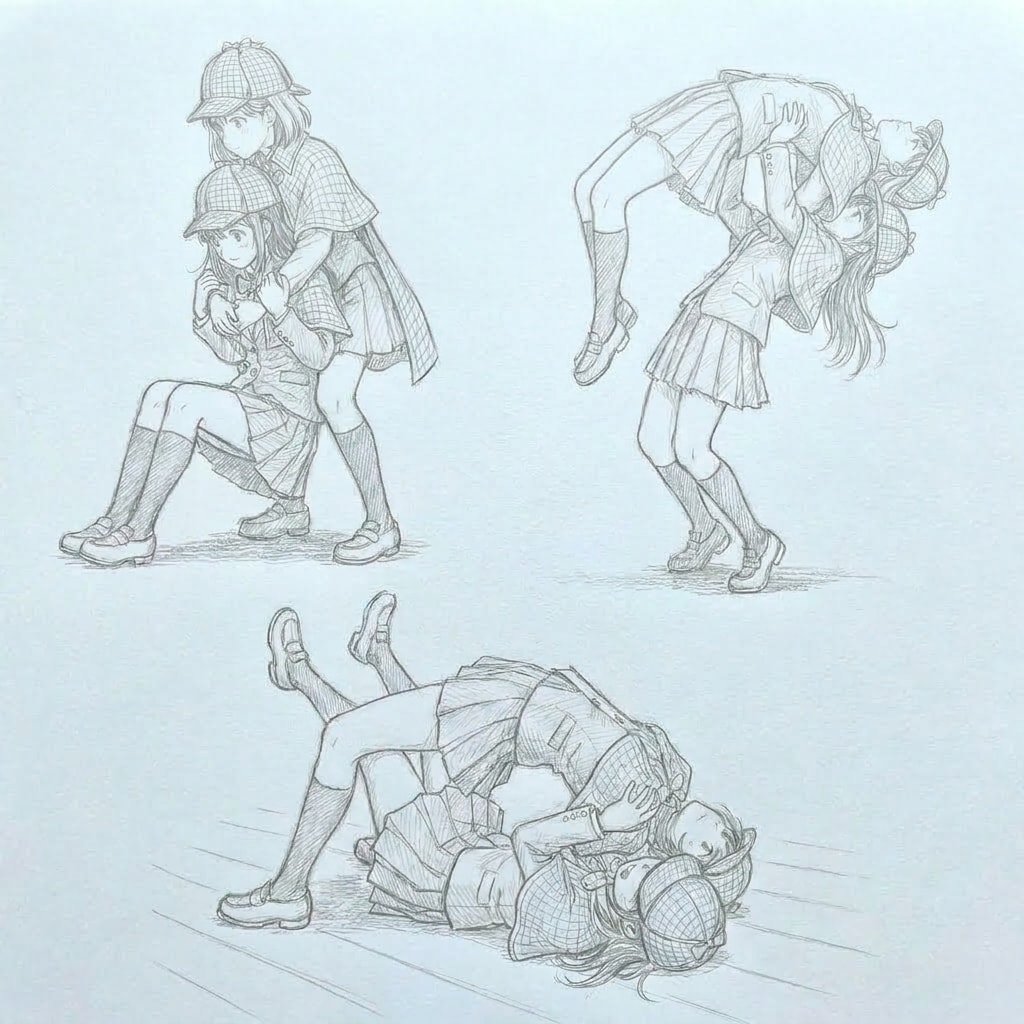 探偵JKプロレス漫画風 | の人気AIイラスト・グラビア