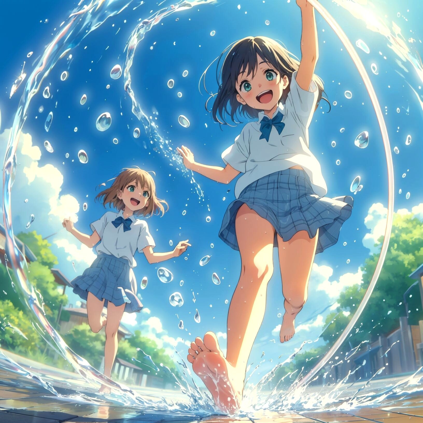 水遊び
