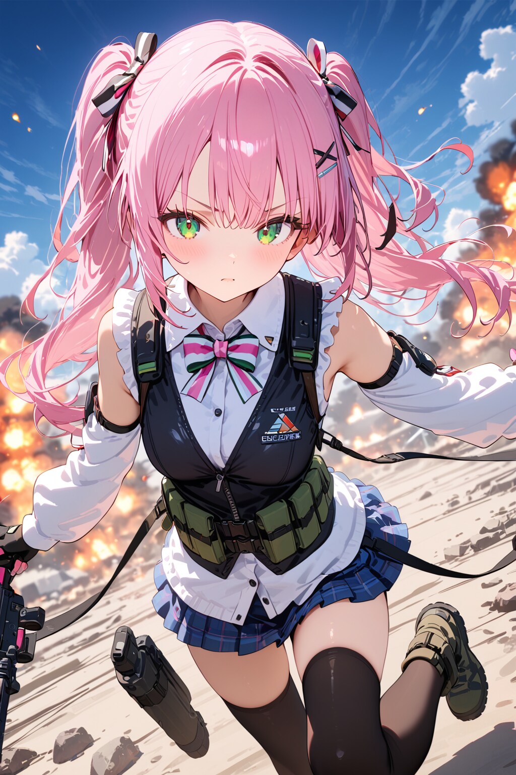 ツインテール武装JKちゃん | の人気AIイラスト・グラビア