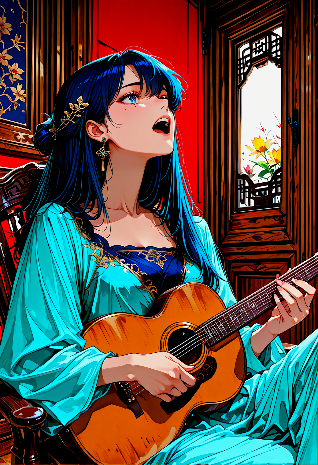 胡地哀音、弦弦に現る新調 | の人気AIイラスト・グラビア