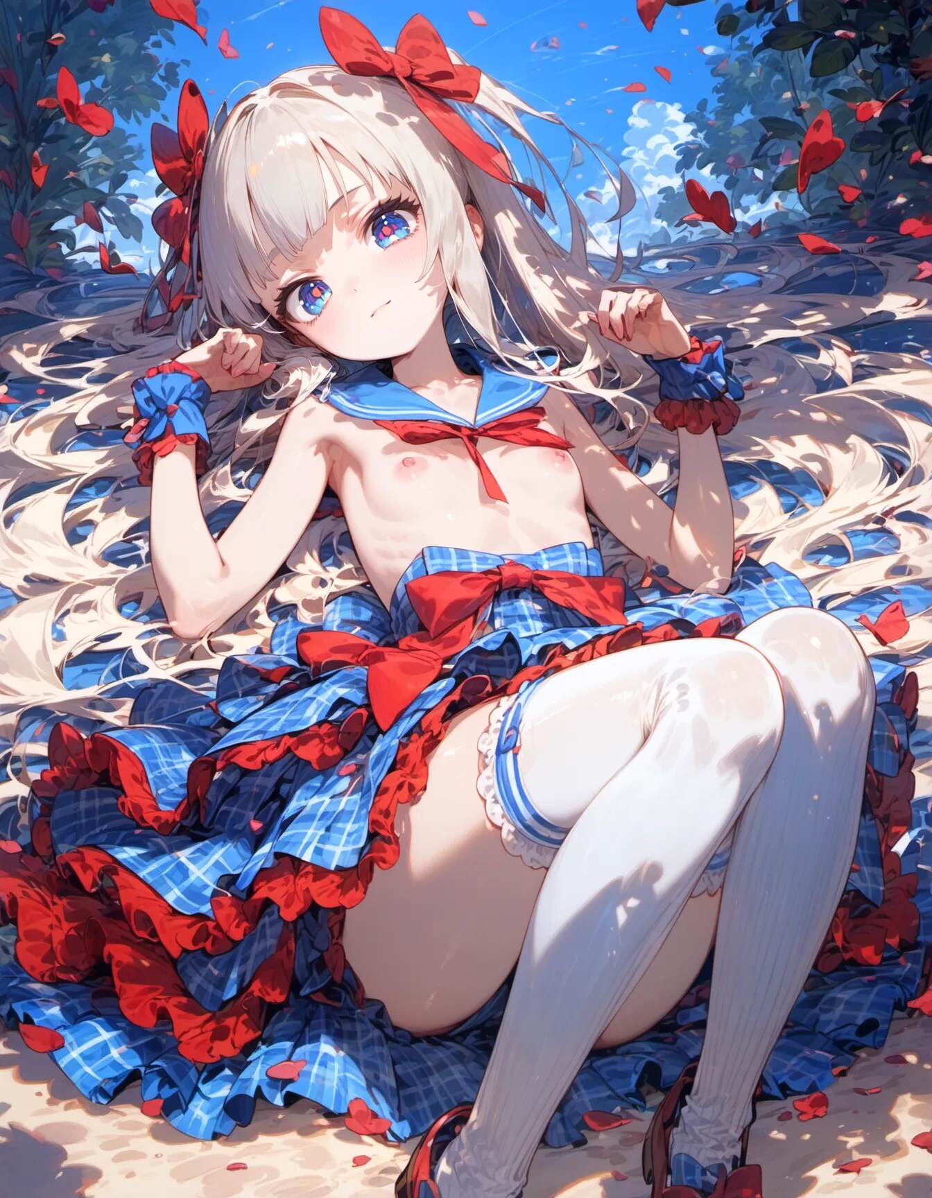 Fallen Petals of the Azure Sky