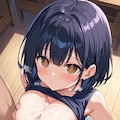 童顔巨乳黒髪ショートちゃんの縦パイズリ 2枚目