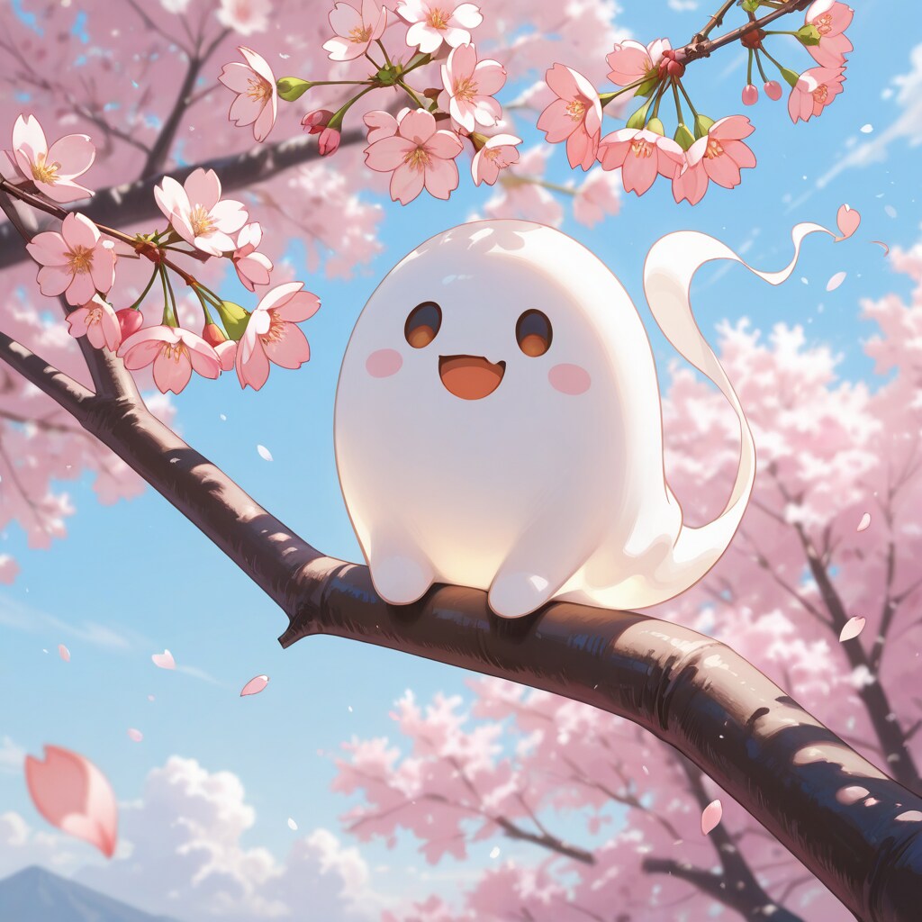 桜とお化けさん