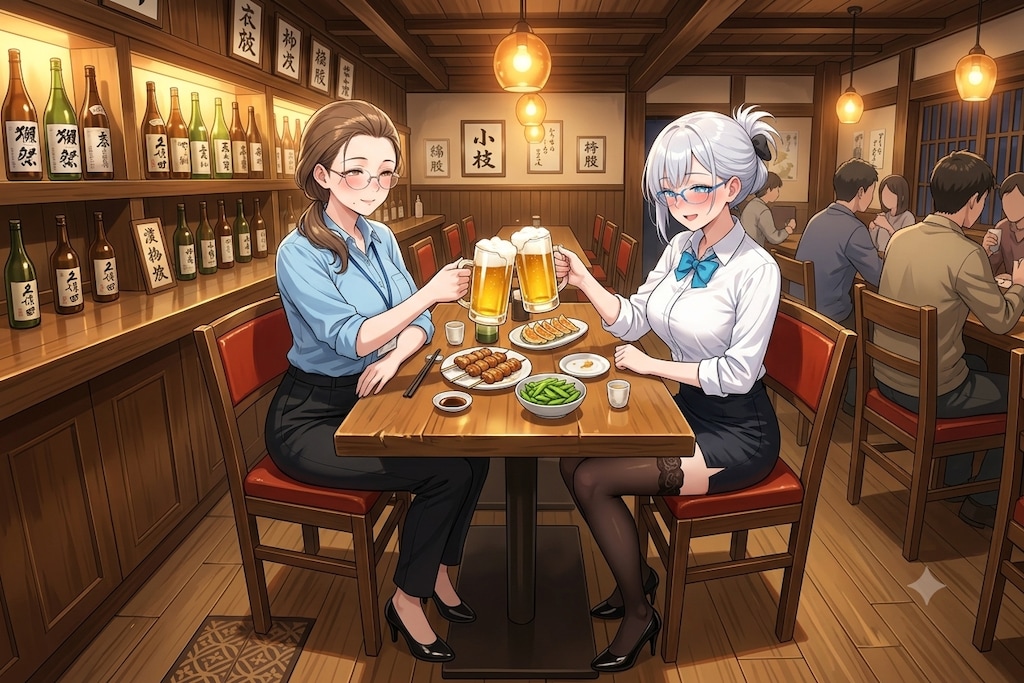 芽衣子さん×冴莉さんと飲み会