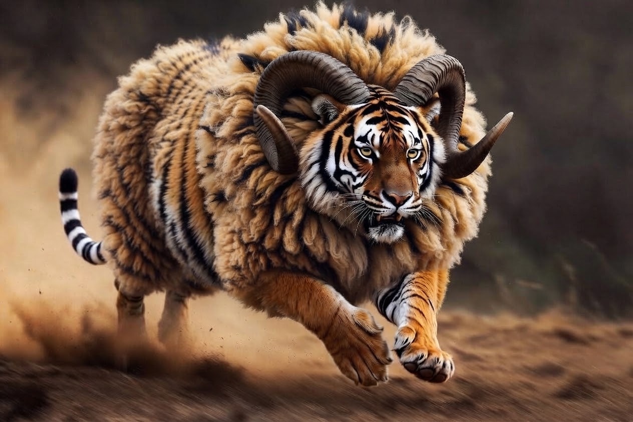 虎🐅×羊🐏 | の人気AIイラスト・グラビア
