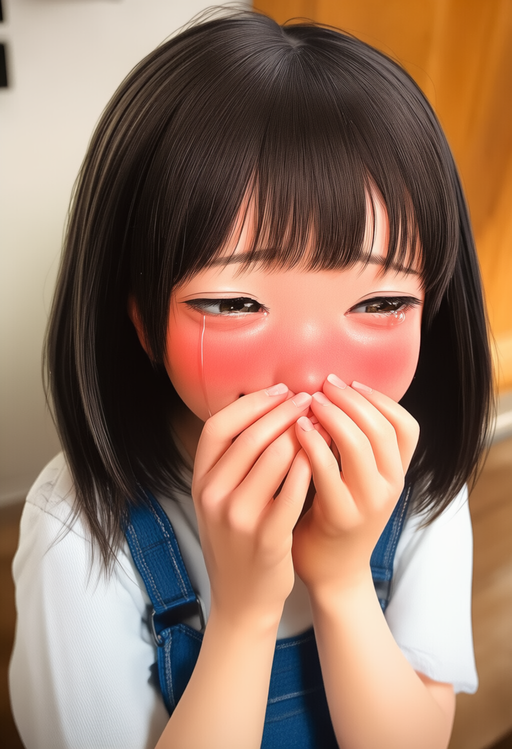 涙が出るほど恥ずかしがってる子