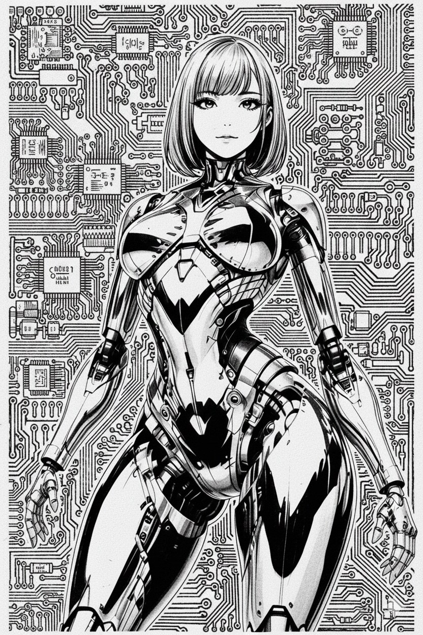 モノクロセリーナちゃん | の人気AIイラスト・グラビア