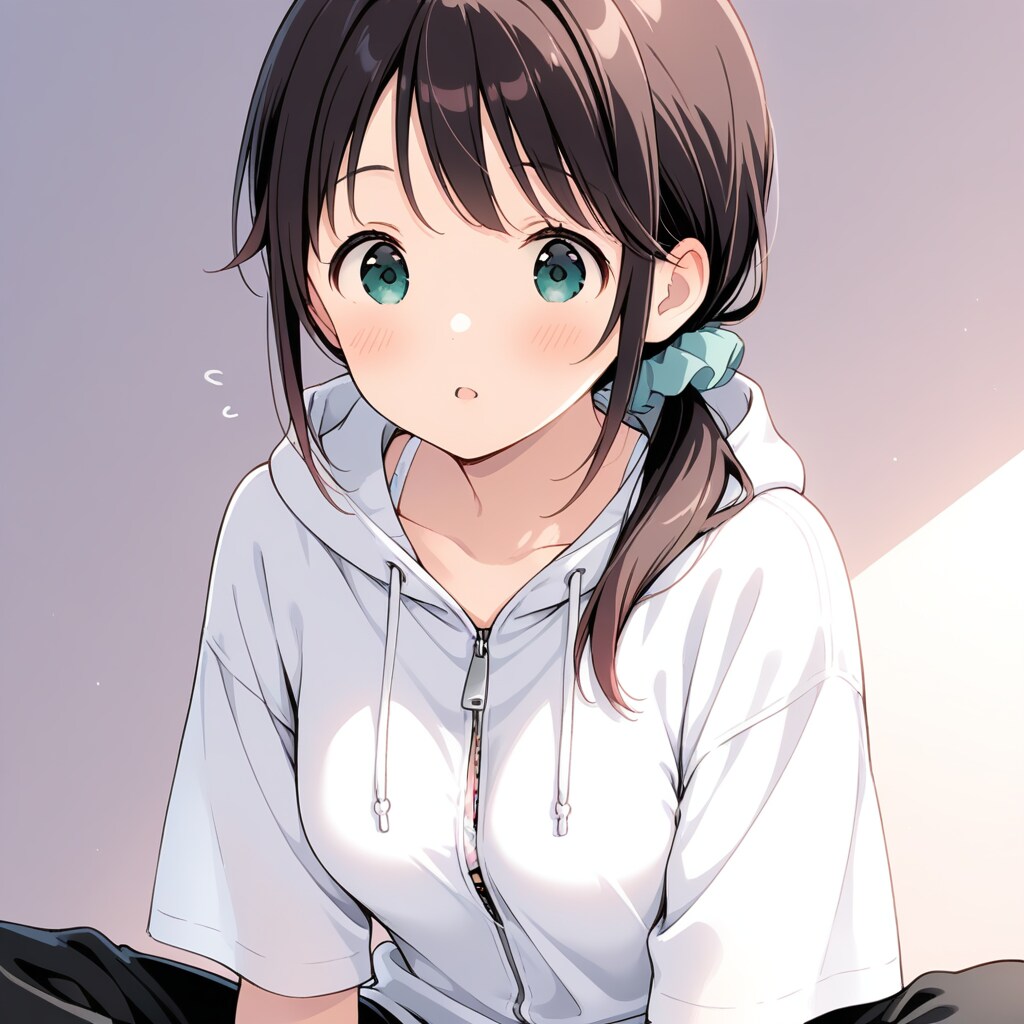 ファスナーからチラ見え