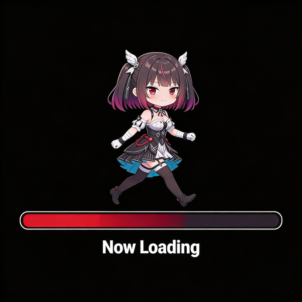 ロード画面のミテルちゃん