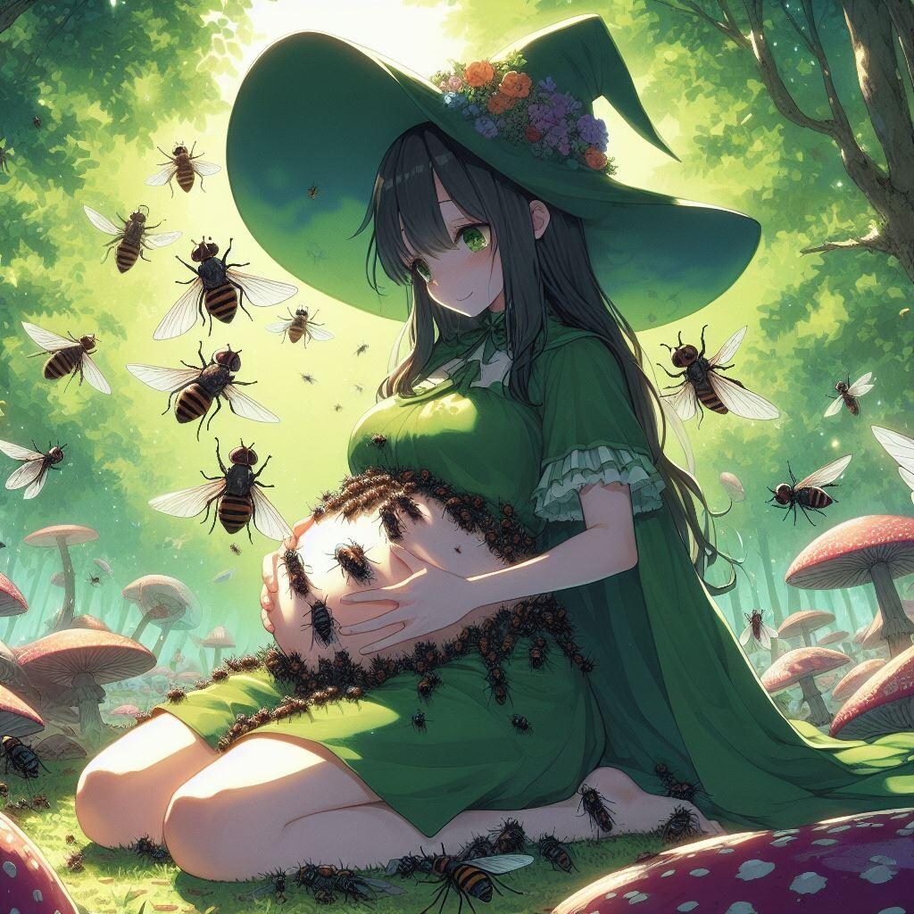 虫の妊婦