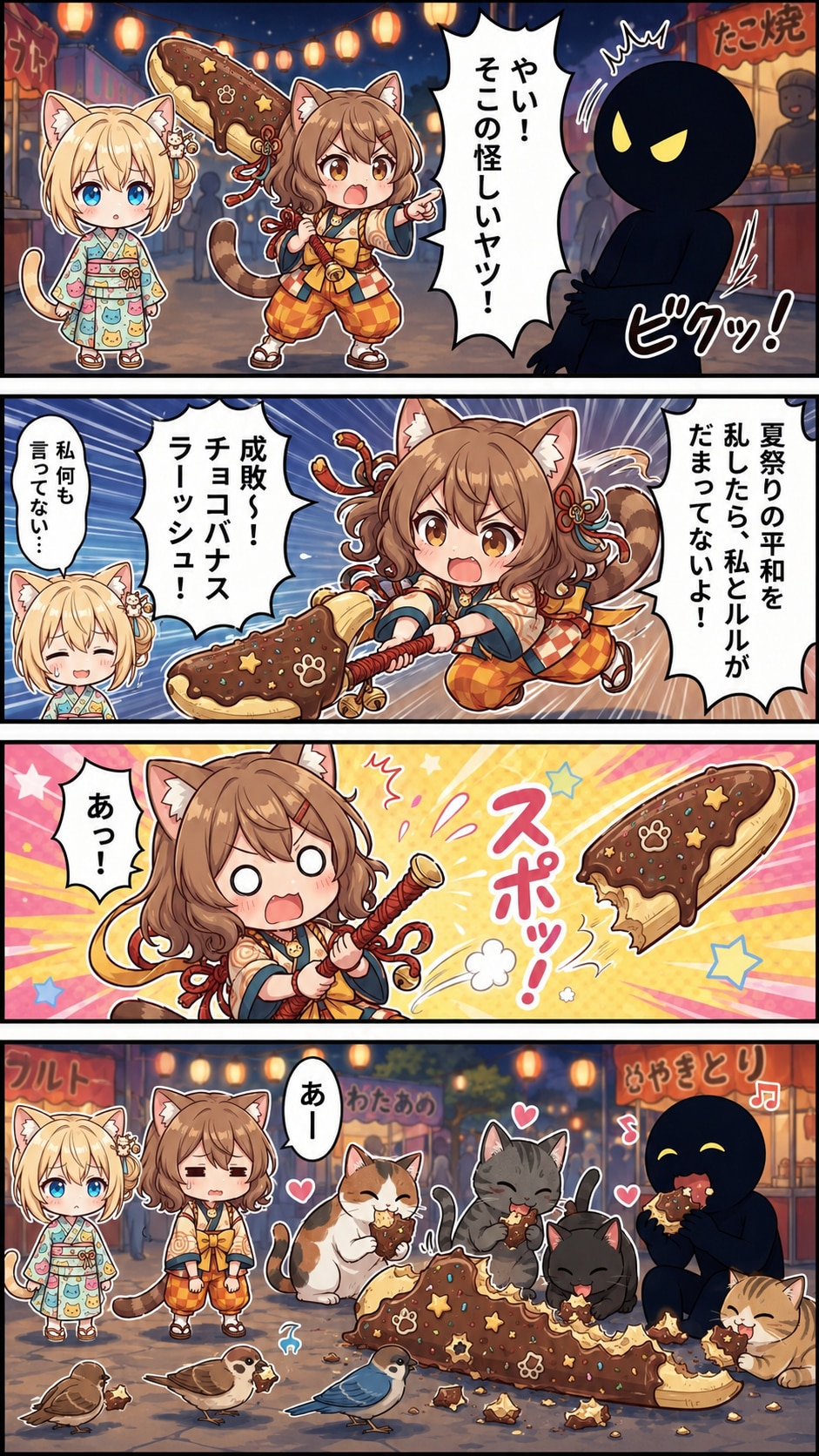 【回答】祭りの夜の珍騒動🐾