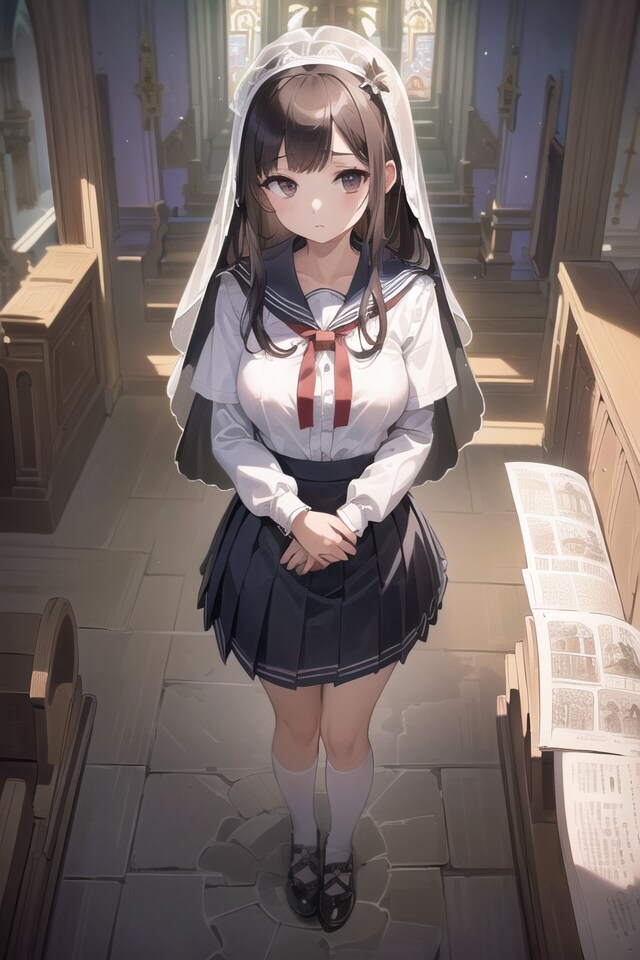 セーラー服とベール