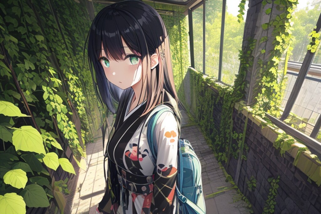 少女と廃墟