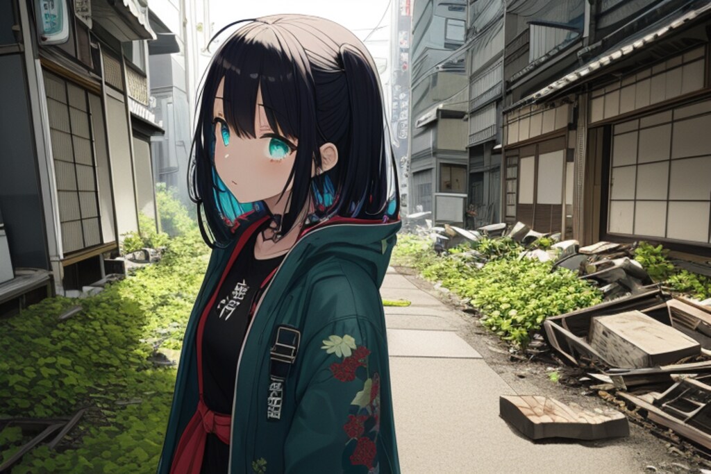 少女と廃墟