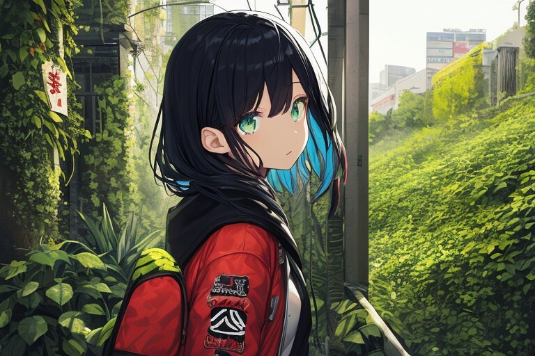 少女と廃墟
