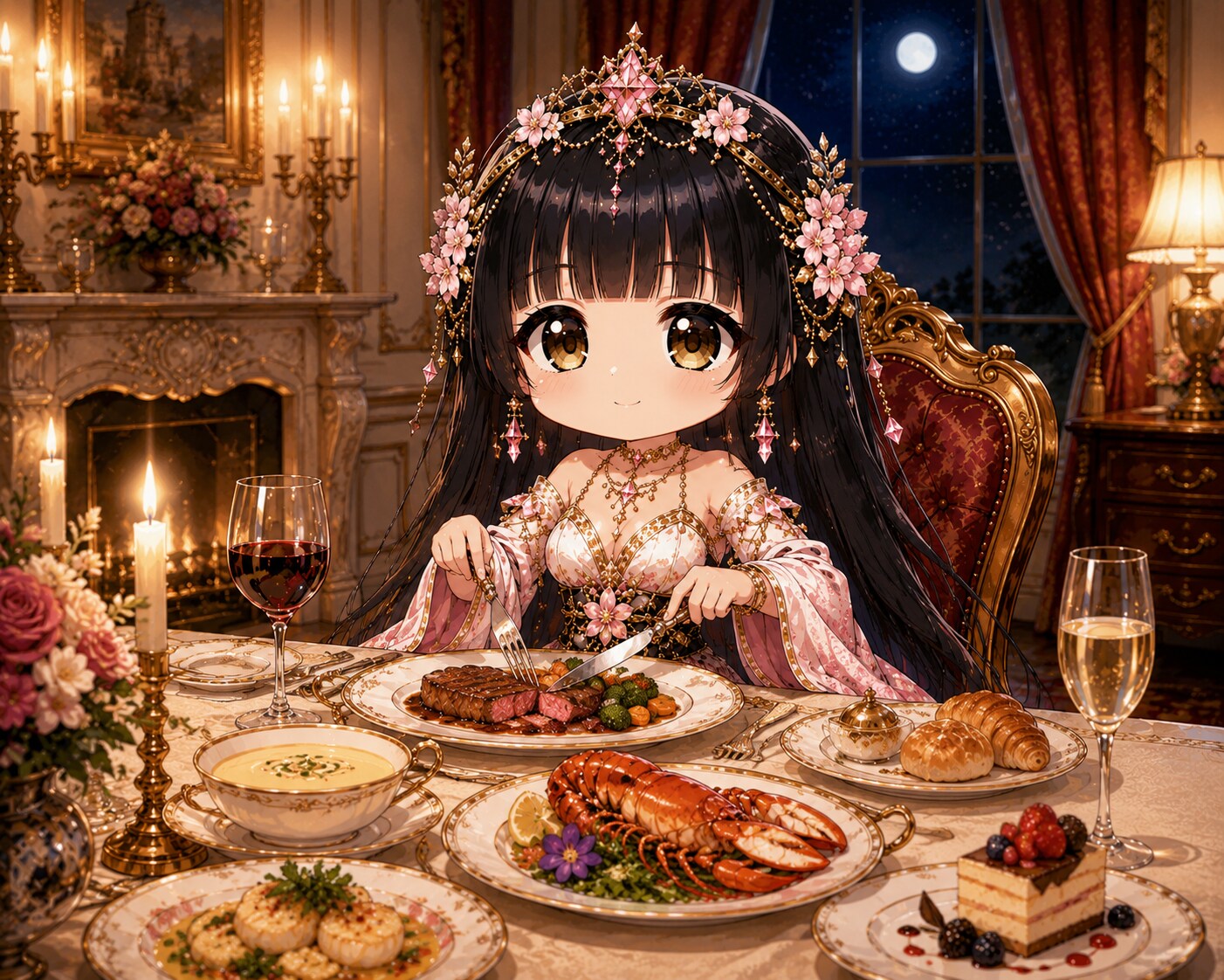 和風勝利の女神のディナー