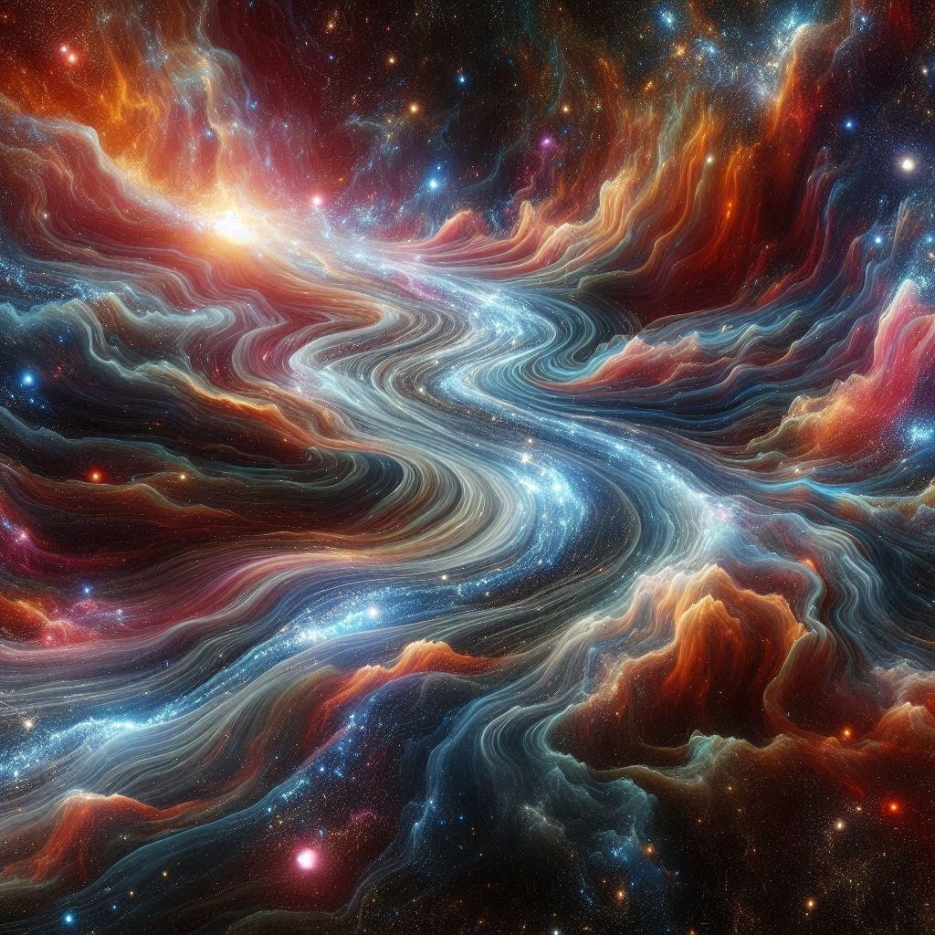 『宇宙洪水』は流れがメインに、『洪水宇宙』はスケールが不思議
