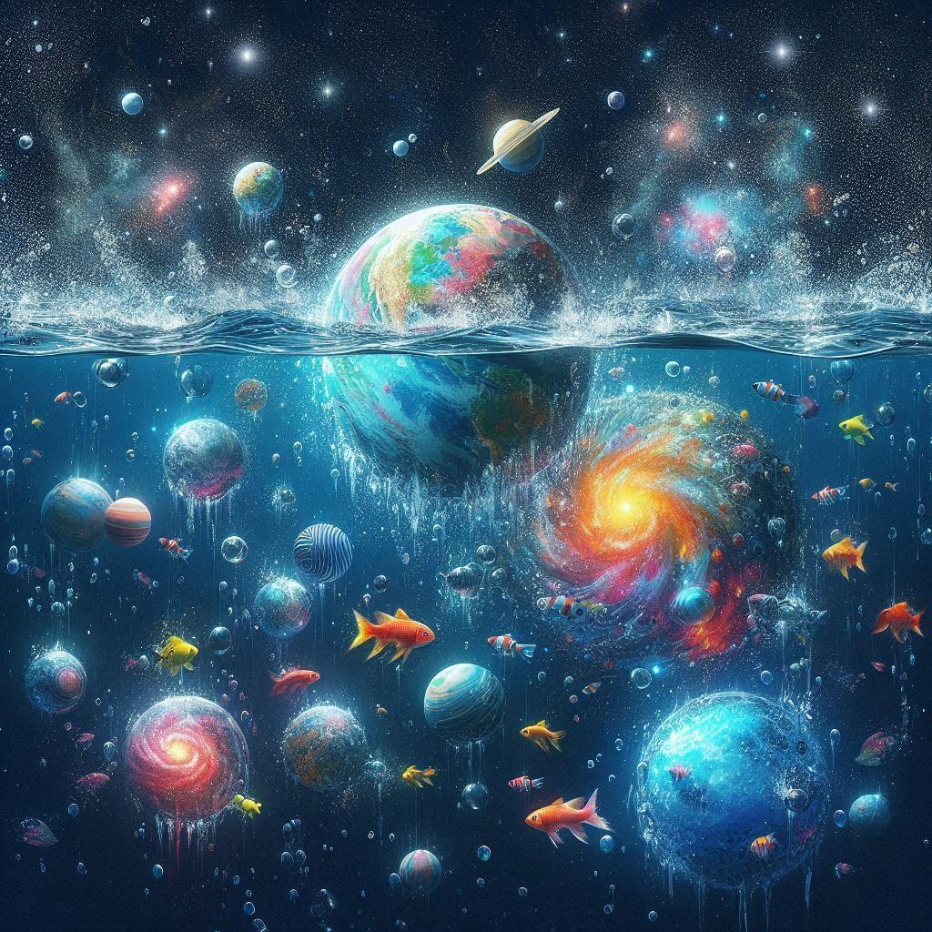 『宇宙洪水』は流れがメインに、『洪水宇宙』はスケールが不思議