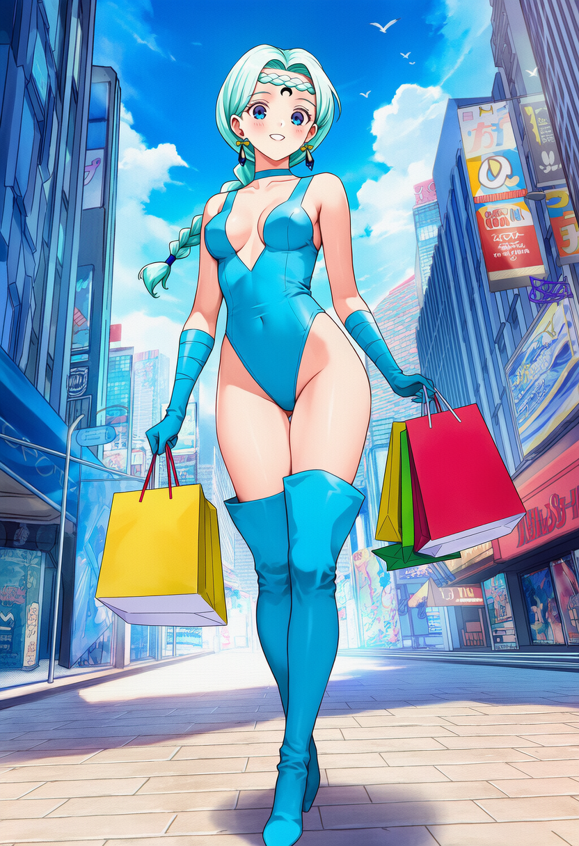 ショッピング帰りのベルチェ