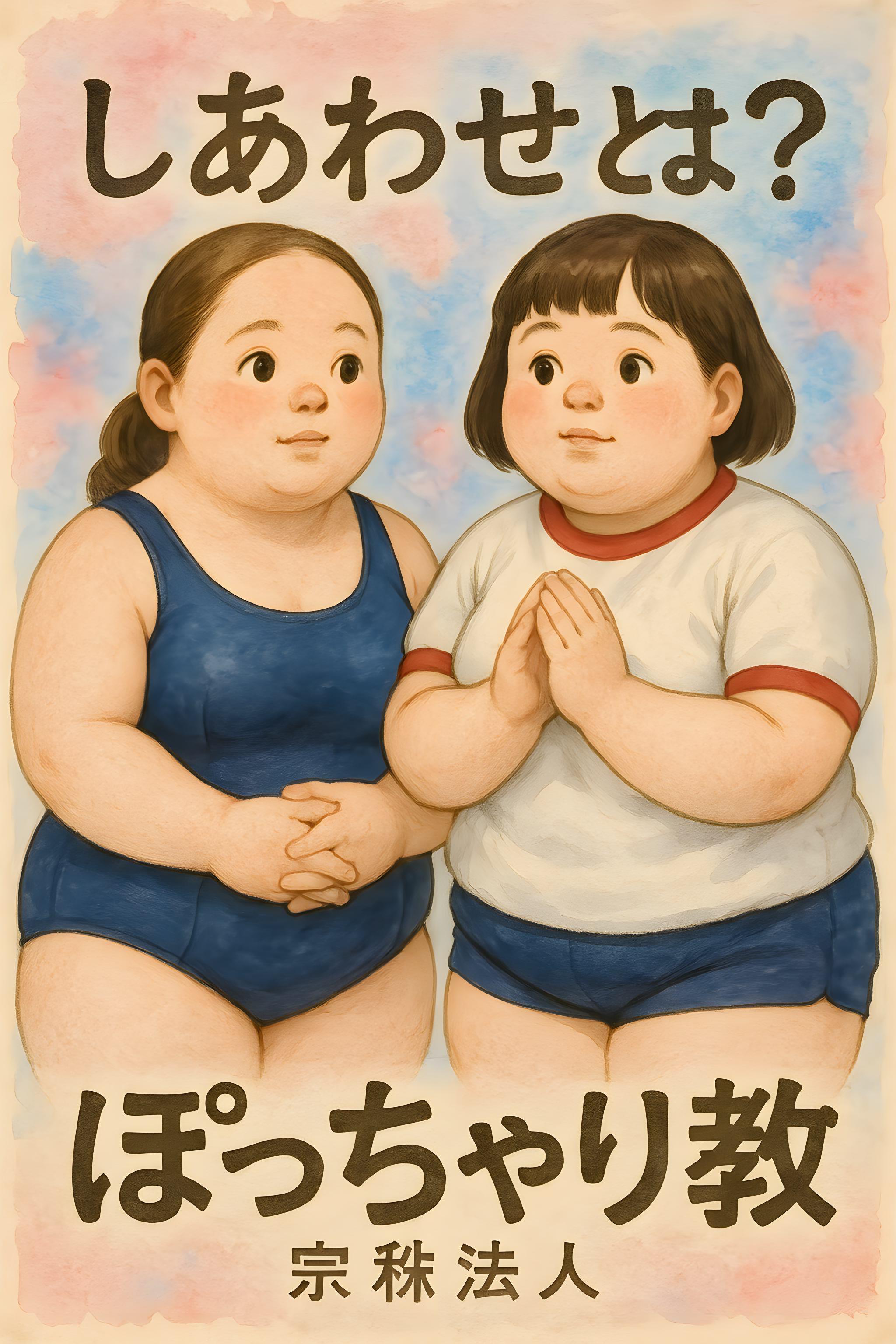 ぽっちゃり教のポスター(墓場供養) | の人気AIイラスト・グラビア