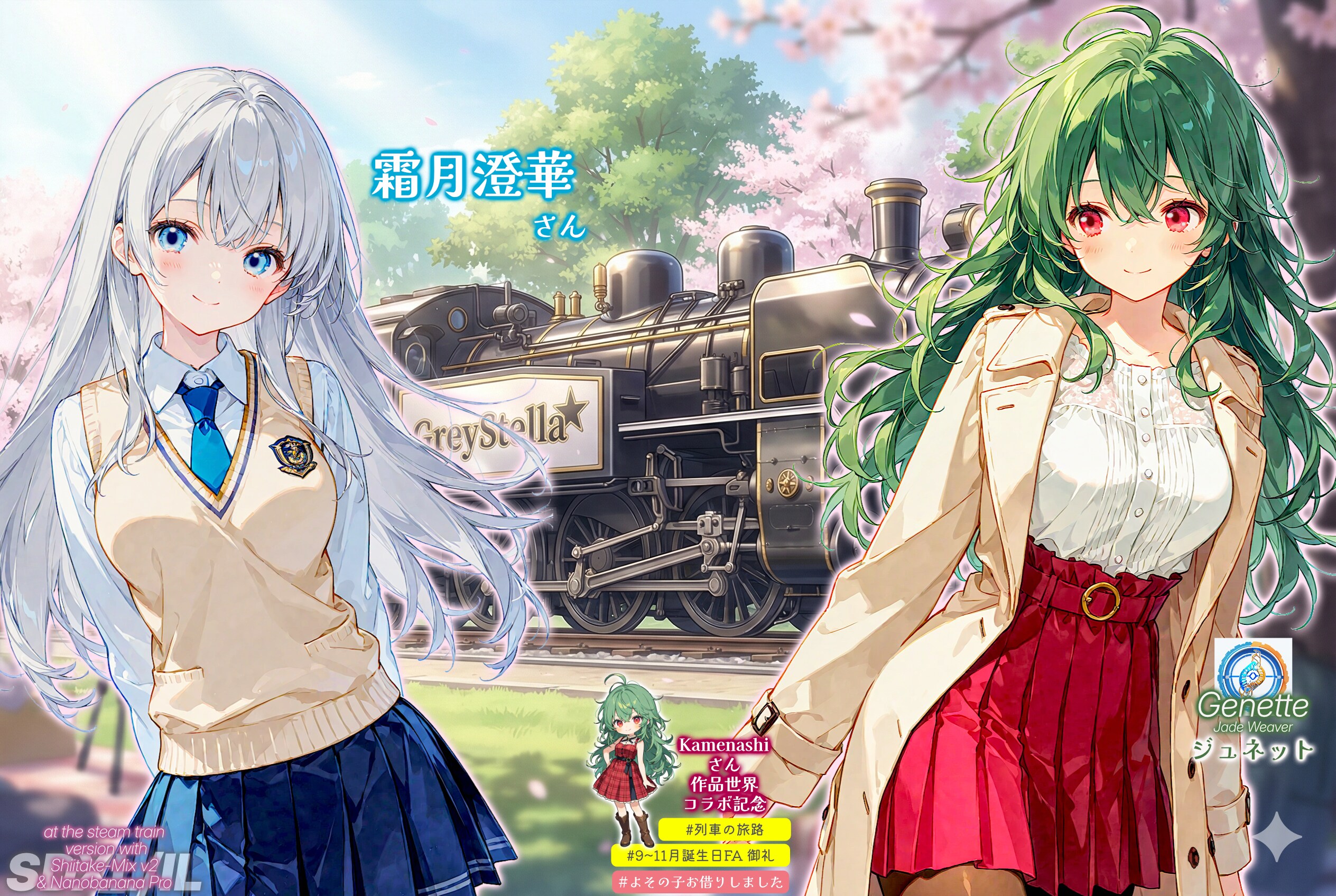 【誕生日FAお礼】グレイステラ号の前で記念撮影 (for Kamenashiさん)