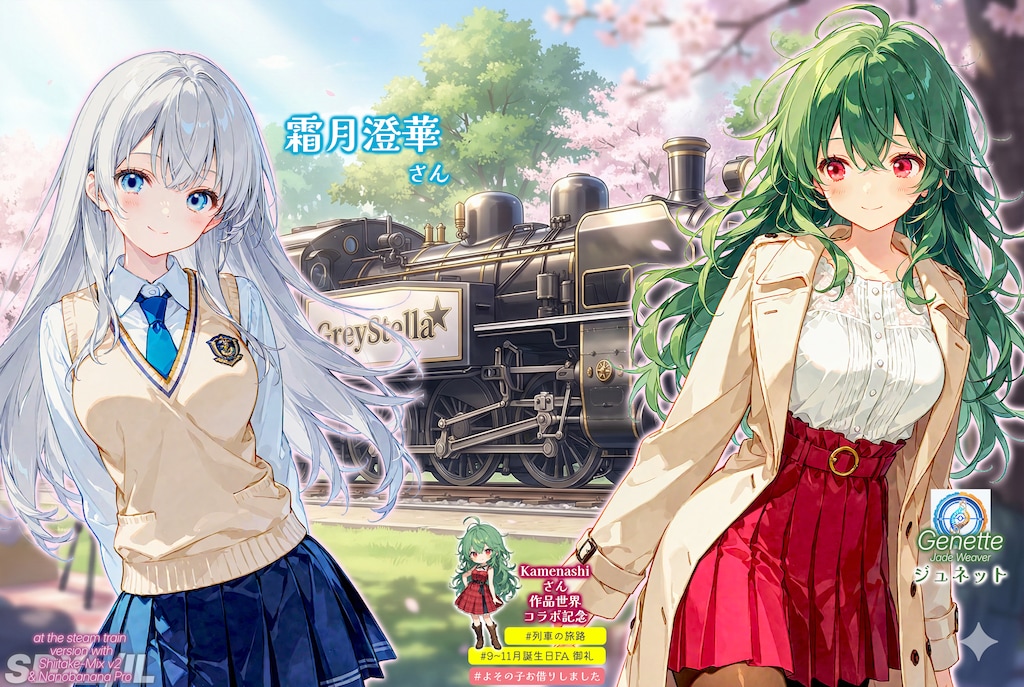【誕生日FAお礼】グレイステラ号の前で記念撮影 (for Kamenashiさん)