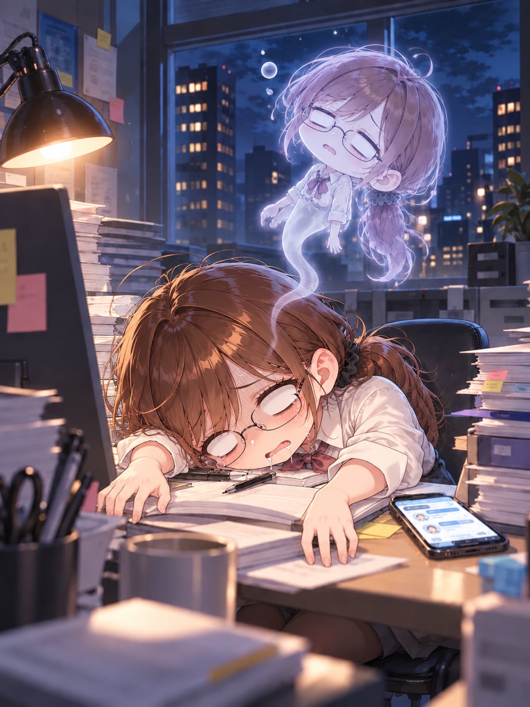 【続報】魂が先に退勤しました。 | の人気AIイラスト・グラビア