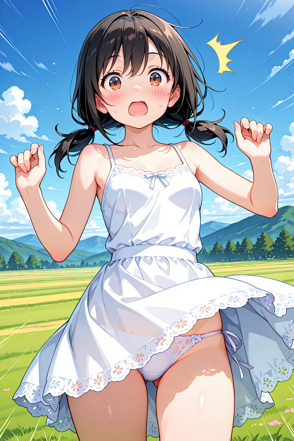 楓ちゃんと風の悪戯