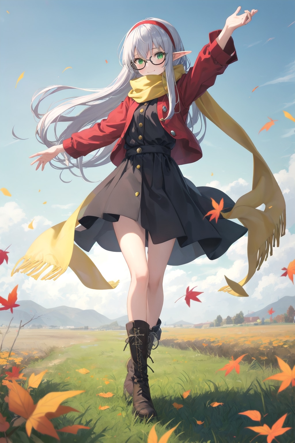 秋訪れる草原のエルフ | の人気AIイラスト・グラビア