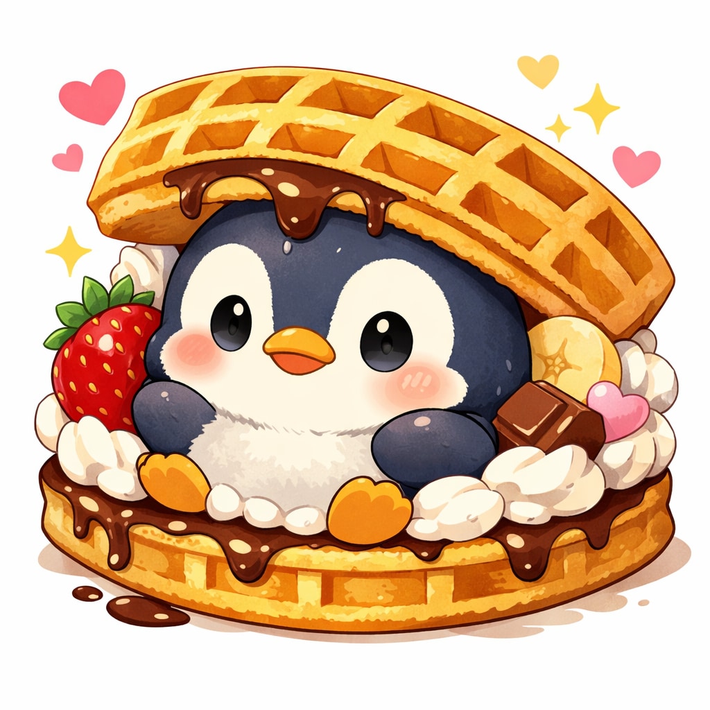 【触発投稿】ronさんのイチゴワッフルに触発され😊