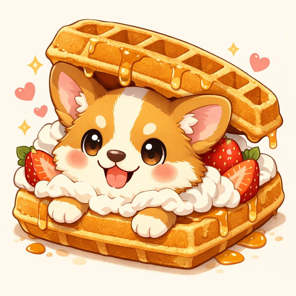 【触発投稿】ronさんのイチゴワッフルに触発され😊