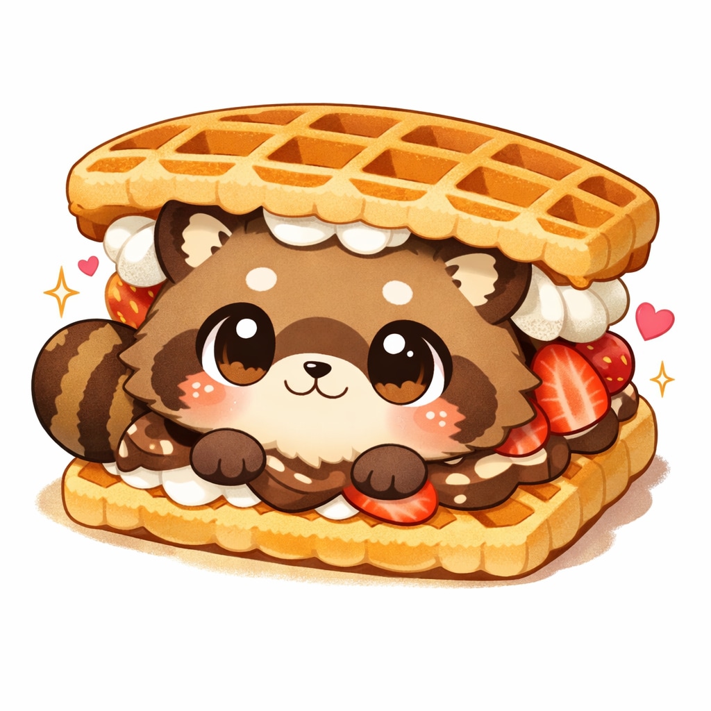 【触発投稿】ronさんのイチゴワッフルに触発され😊