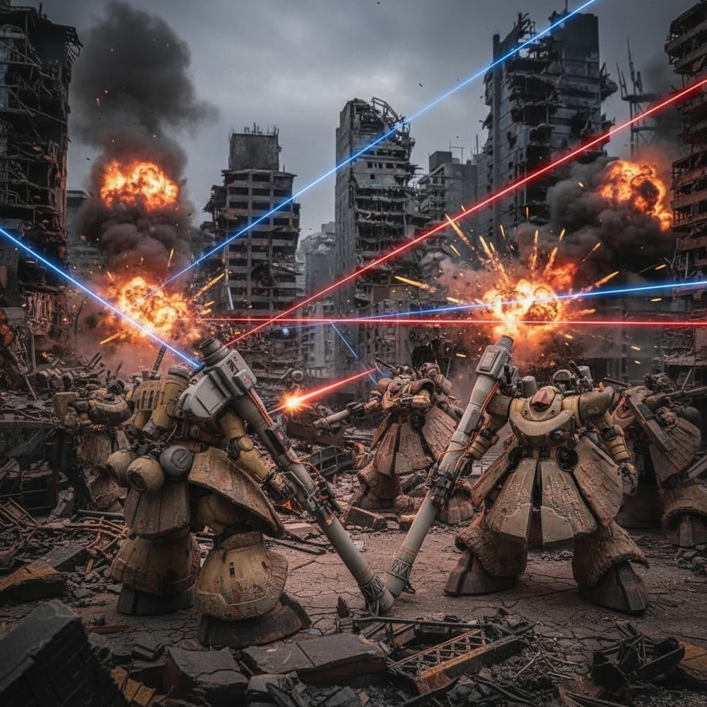 モビルスーツの市街戦