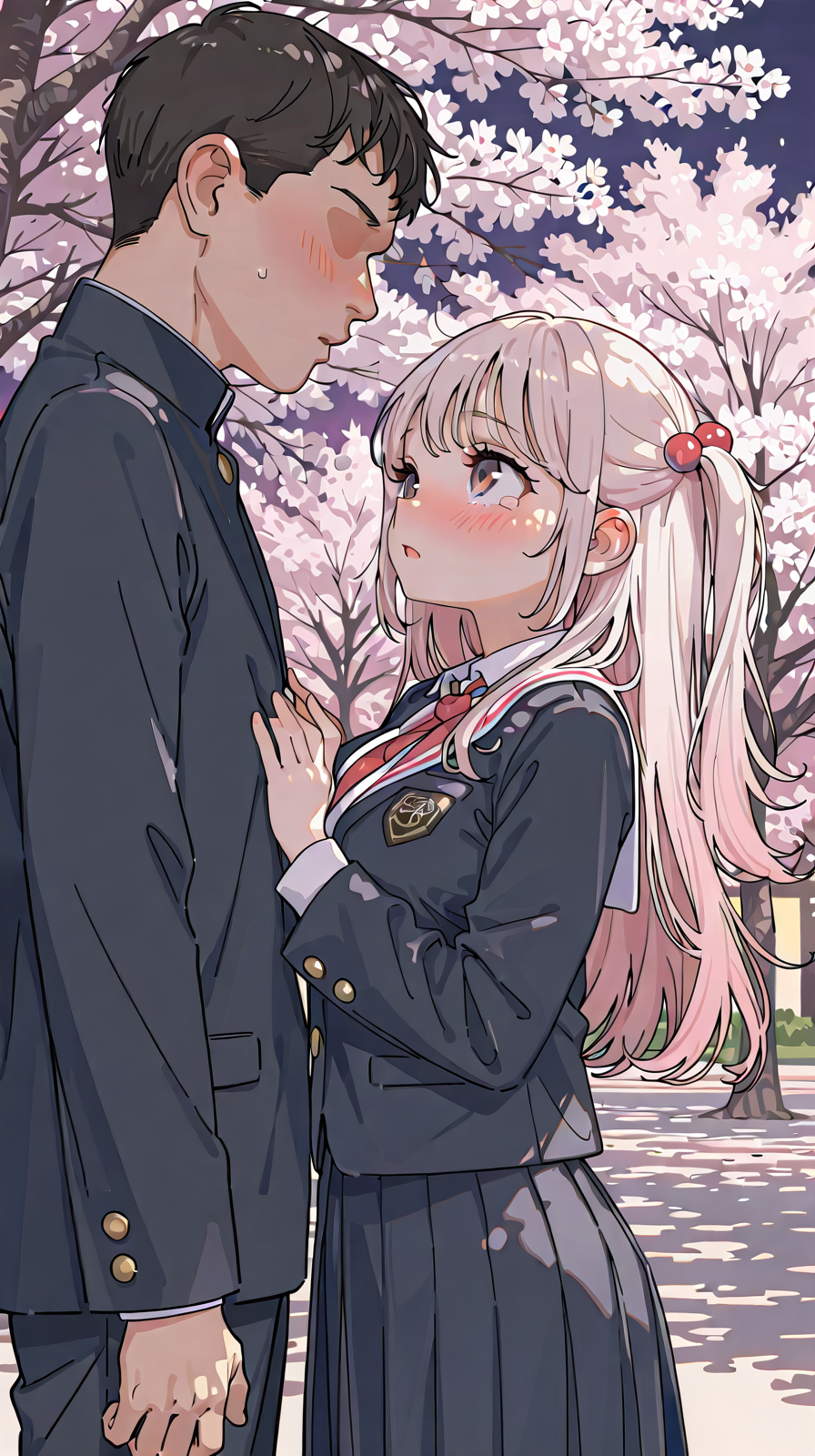 先輩の第二ボタンを・・・ | の人気AIイラスト・グラビア