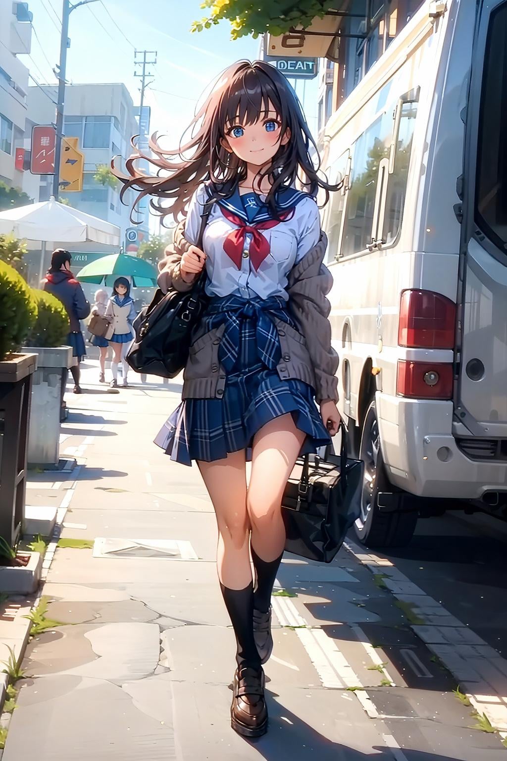 カーディガン腰に巻くトパーズちゃん