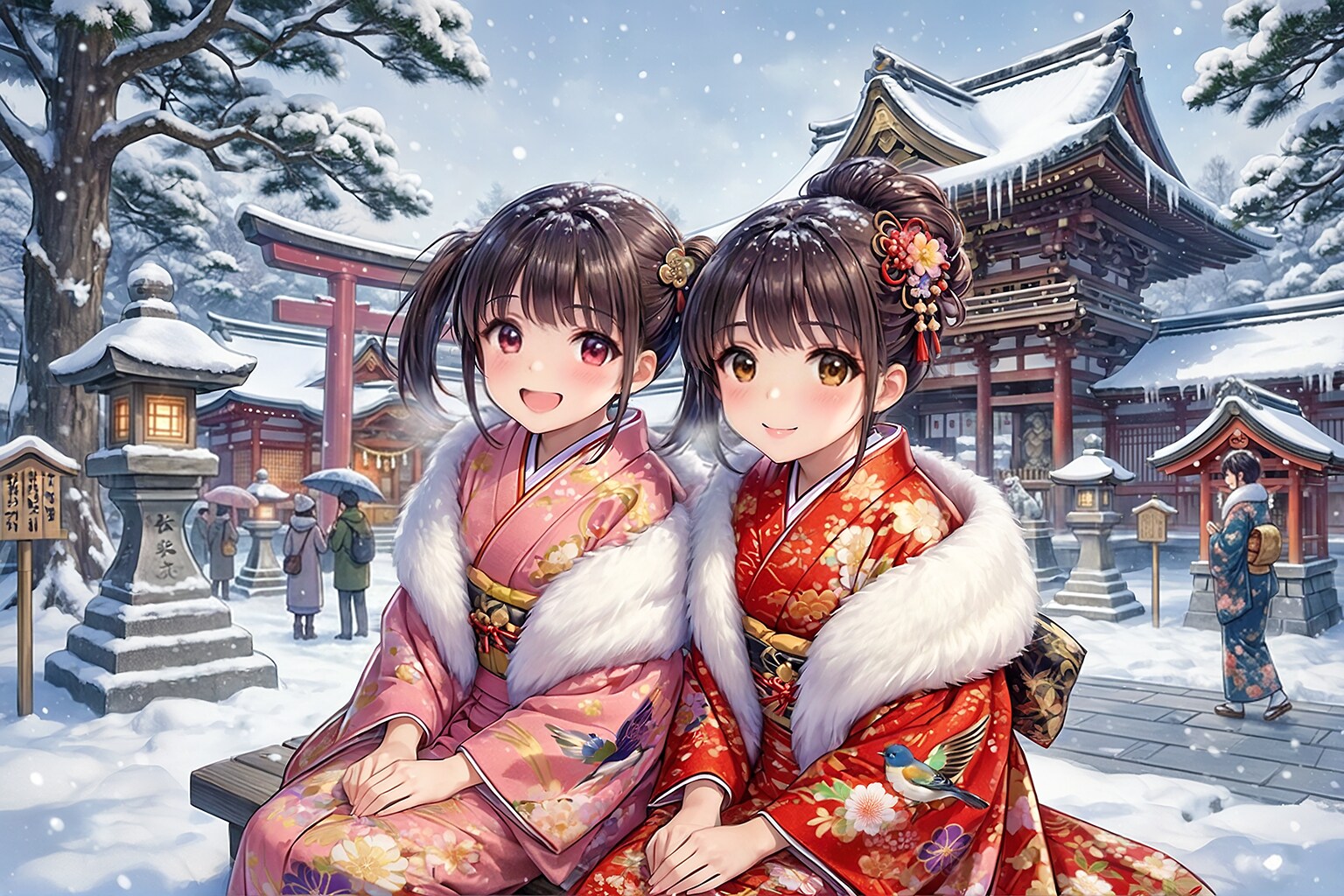 降ってきちゃったね | の人気AIイラスト・グラビア