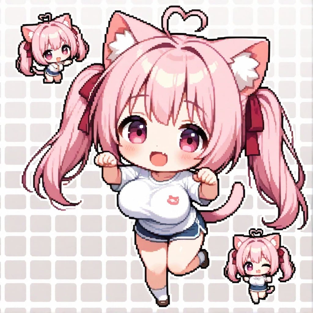 猫ちゃん(ドット)