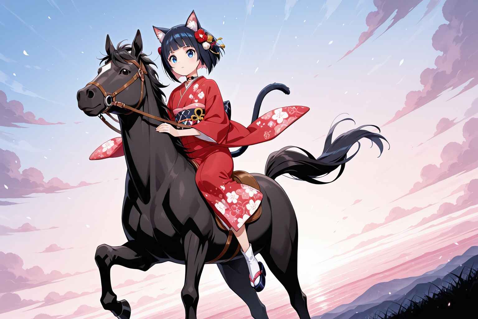 午年に馬に乗るクロミナ