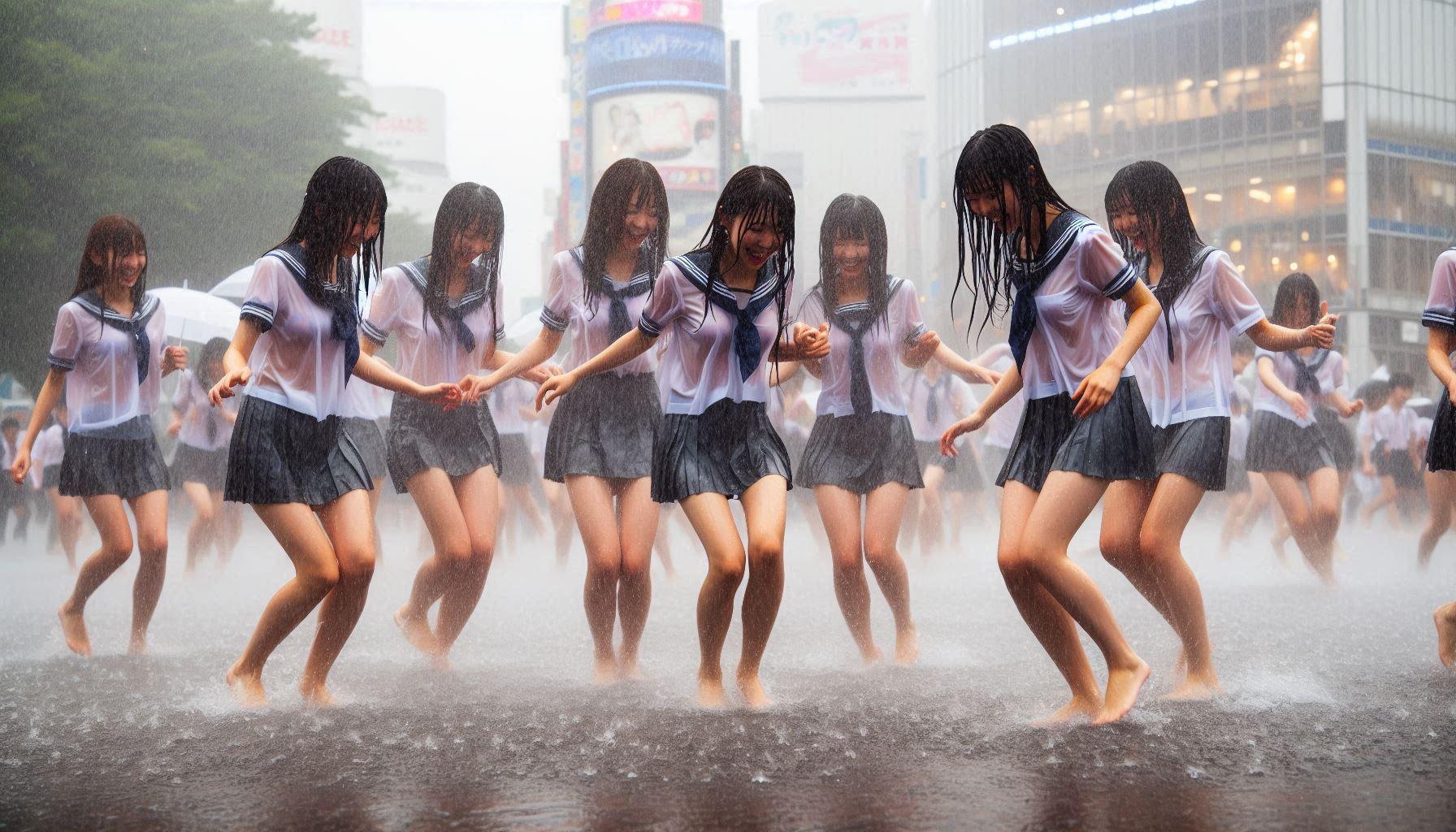 東京の暑い梅雨対策 | の人気AIイラスト・グラビア