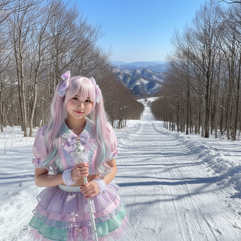 雪国のアイドル。いい色髪の日