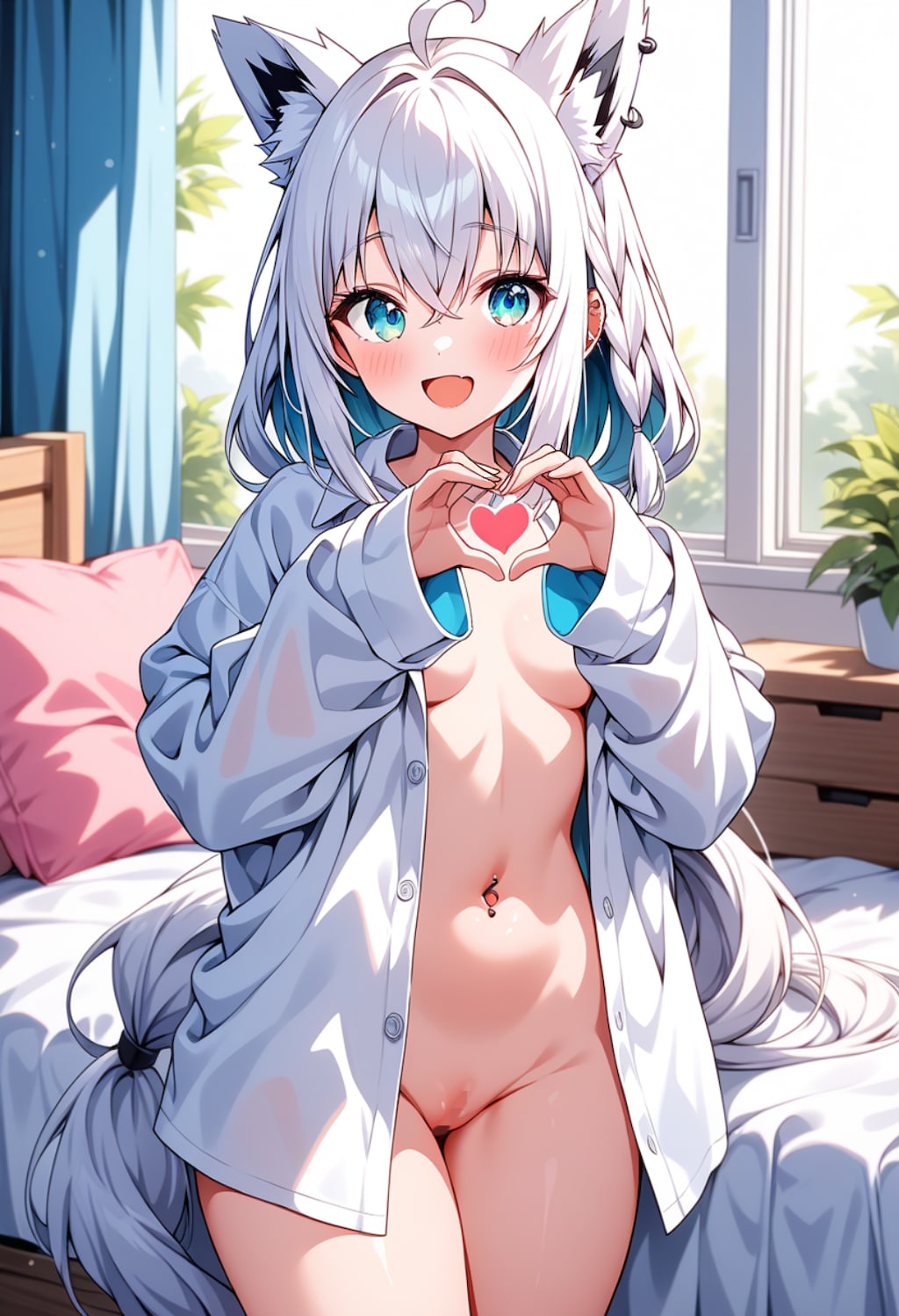 裸ワイシャツフブちゃん
