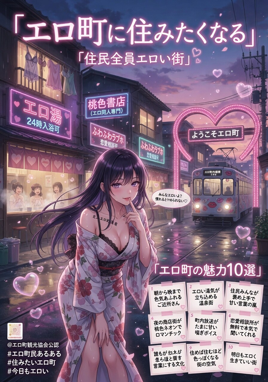 エロ町に住みたくなるポスター