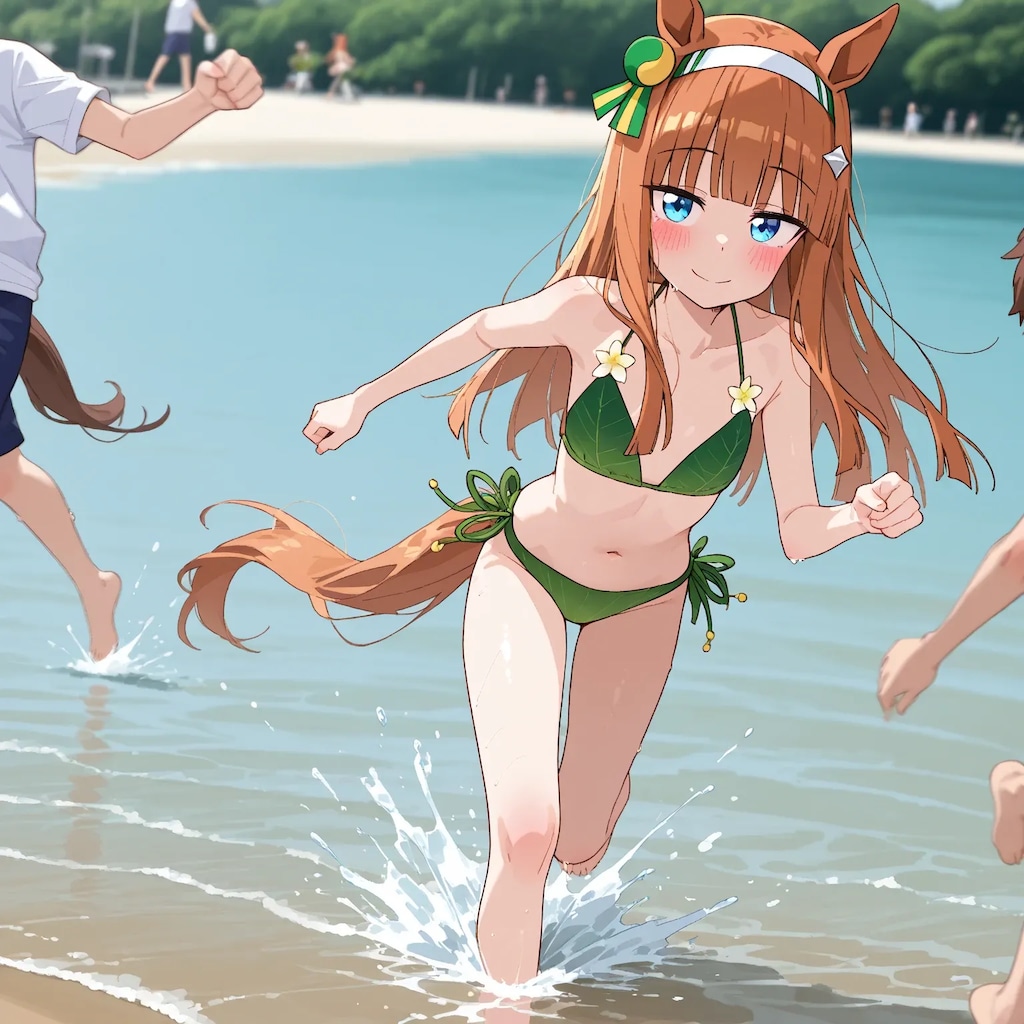 バカンスでも走るのをやめないウマ娘さん☆