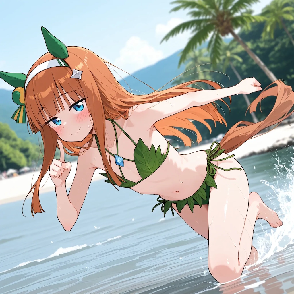 バカンスでも走るのをやめないウマ娘さん☆